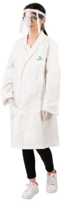 Full Sleeves Plain Cotton Women Lab Coat, Gender Female, Feature