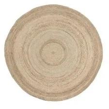 Brown Jute Round Floor Rug, Size : 50 Cm