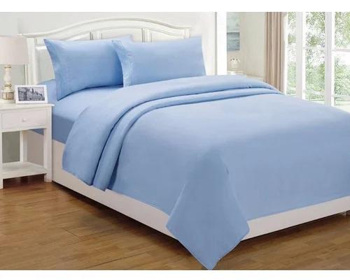 Poly Mixed Cotton Hospital Bed Sheet, Color : Light Blue