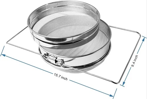 Silver Round Stainless Steel Strainers, Capacity : 16 Inch