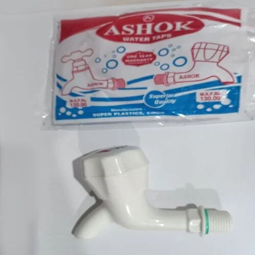 Ashok Plastic Water Tap, for Bathroom Fitting, Color : White