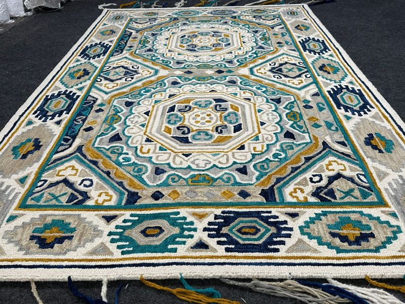 Printed Newzealand Wool Carpet, For Office, Hotel, Home, Size : 9x10feet, 8x9feet, 6x7feet, 5x6feet