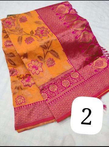 Multicolor Weaving Silk Cotton saree, Packaging Type : Packet