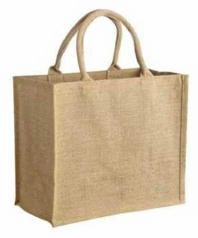 Brown Rectangular Printed Jute Corporate Gift Bag, for Promotion, Handle Type : Loop Handle