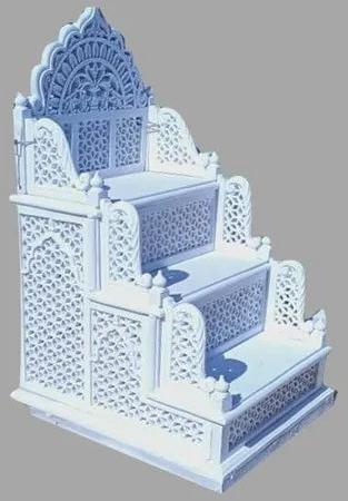 White Carved Makrana Marble Masjid Mimber