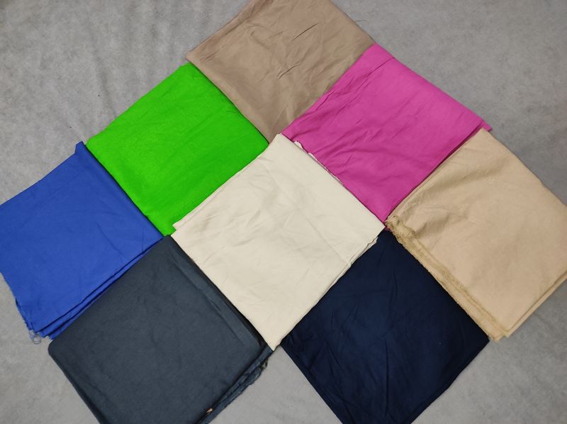 Multi Color Plain Linen Fabric Stocklot, For Making Garments, Feature : Premium Quality