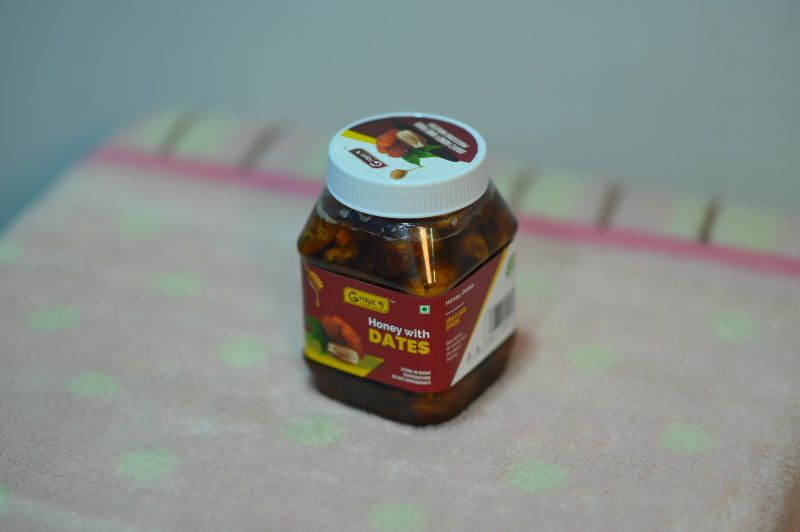 Grayz Honey with dates, for Sweets, Snack, Medicine, Human Consumption, Food, Eat
