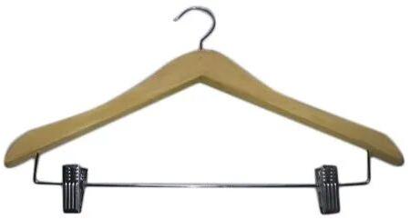 Wooden Clothes Clip Hanger, Hook Type : Metal Hook