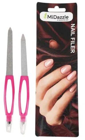 Nail Filer, Color : Pink, Silver