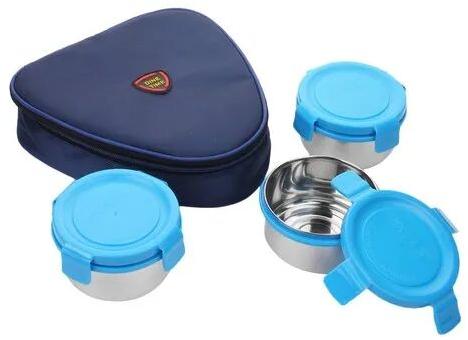 Stainless Steel Insulated Lunch Box Set, Color : Blue