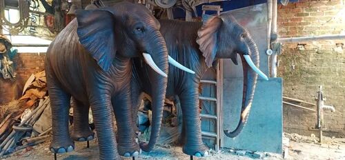 Fiber Frp Elephant Statue, For Exterior Decor