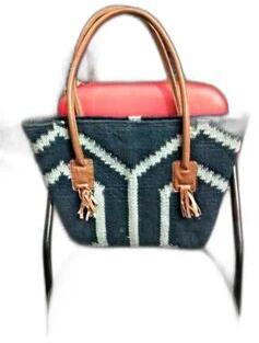 Multicolour Equine Fancy Jute Bag, for woman\'s, Closure Type : Zipper