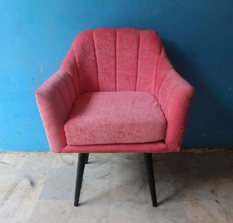 Wood Single Seater Sofa, Seat Material : Velvet