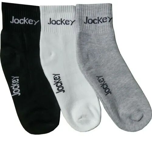 Plain Jockey Men Socks, Color : Gray, White, Black
