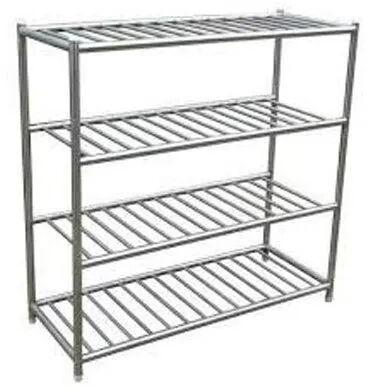 Stainless Steel Shoe Rack, Color : Silver