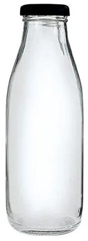 Glass Milk Bottle, Color : Black (Cap)