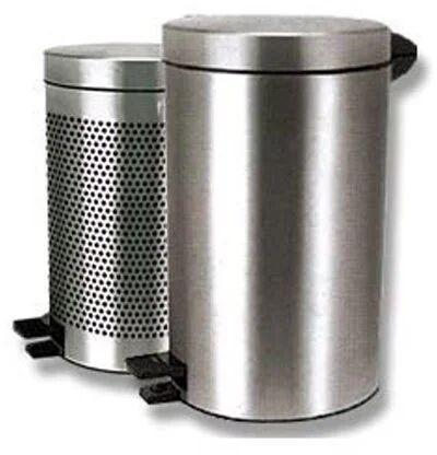 Silver Stainless Steel Dustbin