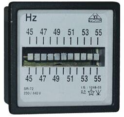 Reed type frequency meter, Voltage : 110V or 230V or 440V.