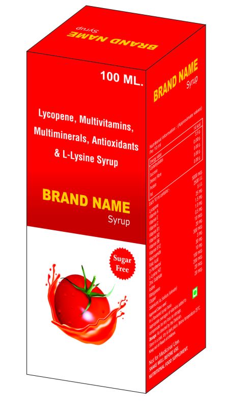 Lycopene, Multivitamin, Multiminerals, Antioxidant and L-Lysine Syrup