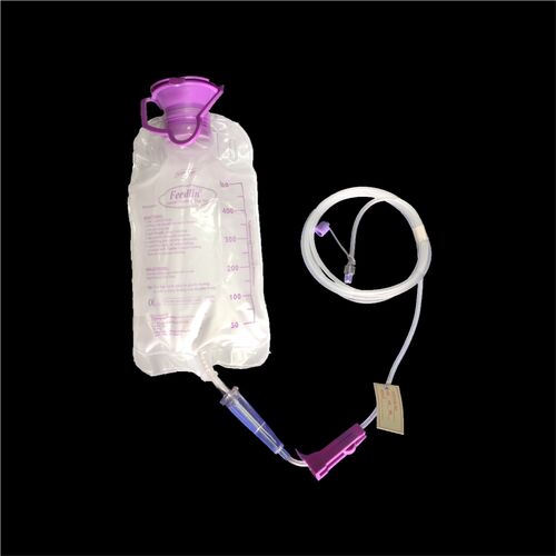 Enteral Feeding Gravity Bag, Color : White Purple