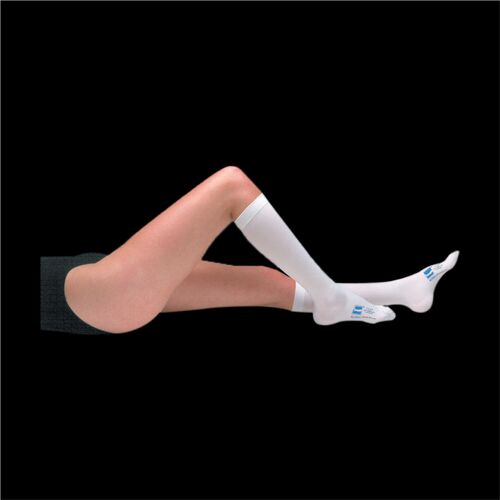 Lycra Plain Knee Length Stockings, Color : White