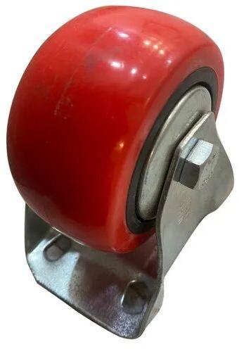 Red Pu Castor Wheel, Load Capacity : 100-500kg