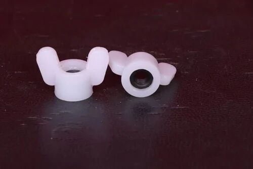 White Plastic Wing Nut, Size : 6mm