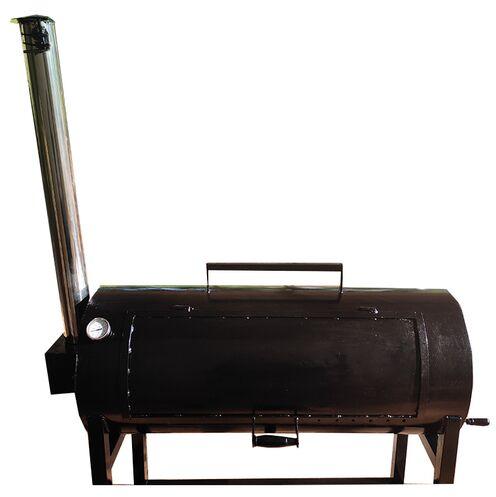 Barrel Mild Steel Barbecue Grill machine, Color : Black