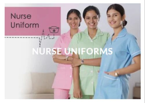 Plain Pure Cotton Hospital Nurse Uniform, Size : All Size