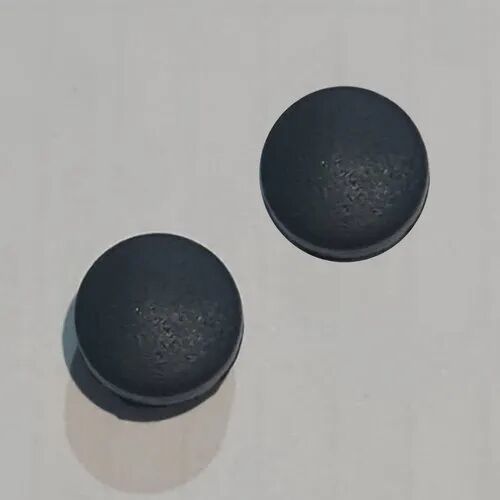 Round Rubber Reset Button, Color : Black