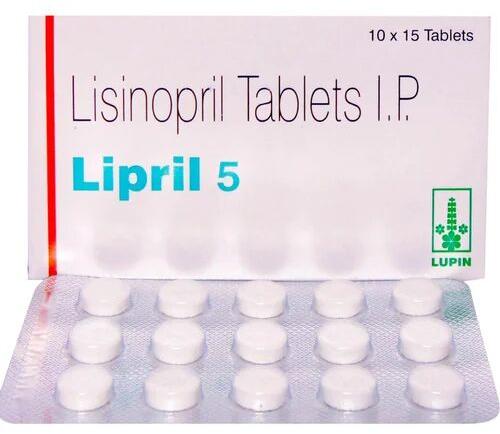 Lisinopril Tablets, for Hypertension (hypertension), Packaging Type : Strips