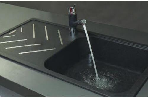 Rectangular Stainless Steel Kitchen Sink, Color : Black
