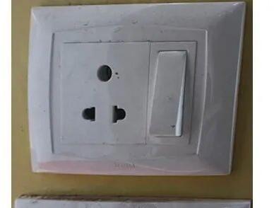Electrical Switch Socket, Color : White