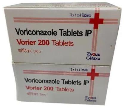 Vorier Voriconazole Tablet, Packaging Size : 3x1x4 Tablets