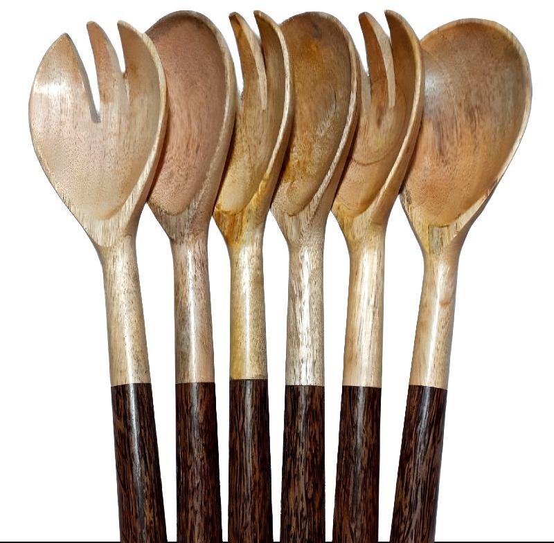 Handmade wooden cutlery set 2 pcs.