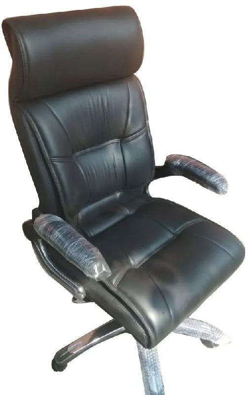Leather Revolving Chair, Color : Black