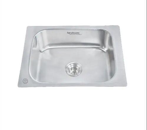 Rectangular Stainless Steel Kitchen Sink, Color : Silver