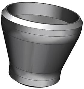 Grey Round Polished Metal Buttweld Concentric Reducer, Certification : ISI Certified