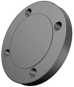 Grey Round Polished Metal Forged Blind Flanges, for Industrial, Size : Standard