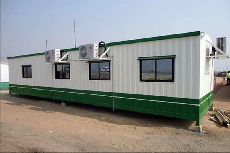 Mild Steel Prefabricated Portable Cabin, Size : 30 x 10 x 8.6 Inches