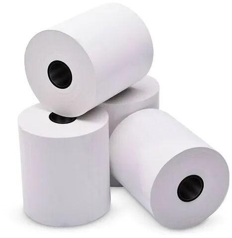 Plain thermal paper roll, Color : White