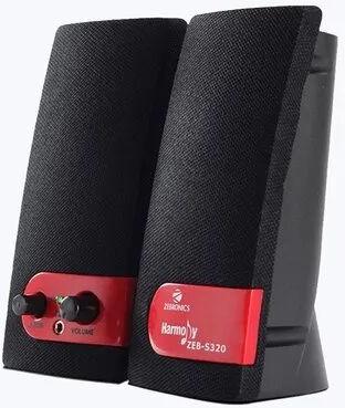 Plastic Computer Speaker, Color : Black