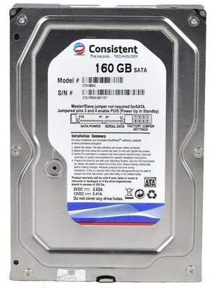 Consistent Metal hard disk drive, for Internal, Storage Capacity : 160GB