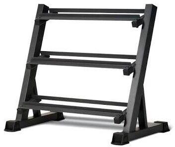 Paint Coated Metal Dumbbell Rack, Color : Black