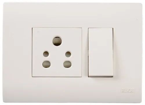 Polycarbonate Polycab Modular Switches, Color : White