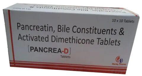 Pancreatin Bile Constituents And Activated Dimethicone Tablets