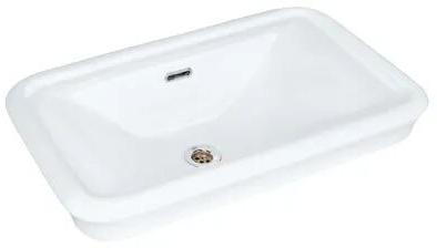 Rectangle Ceramic Counter Top Wash Basin, Color : White