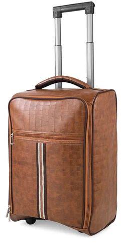 Faux Leather luggage trolley bag, Size : Large