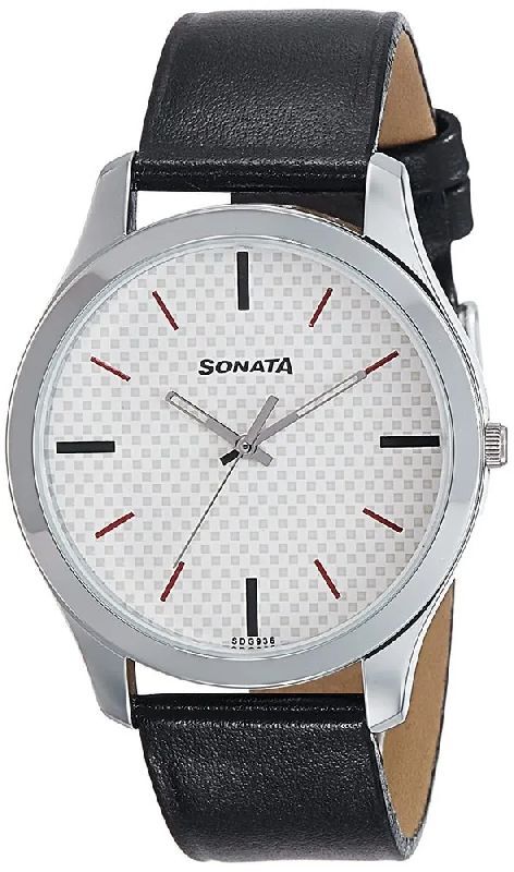 Sonata Quartz Analog with Day and Date White Dial Metal Strap Watch for Men-anthinhphatland.vn