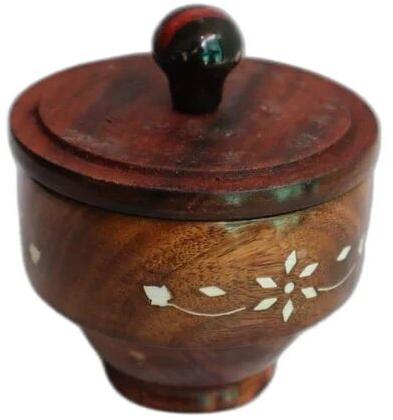 Round Wooden Jar